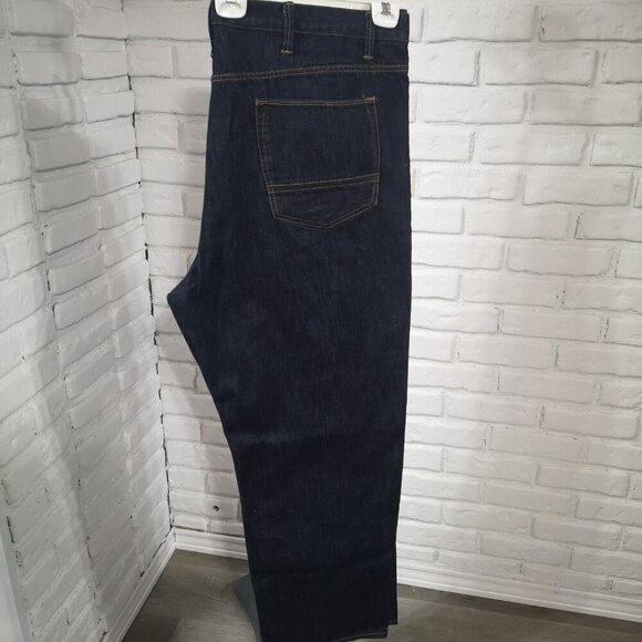 The Foundry Supply Co. Men's Size 46/32 Dark Wash Straight Wide Legs Jeans - Picture 9 of 12